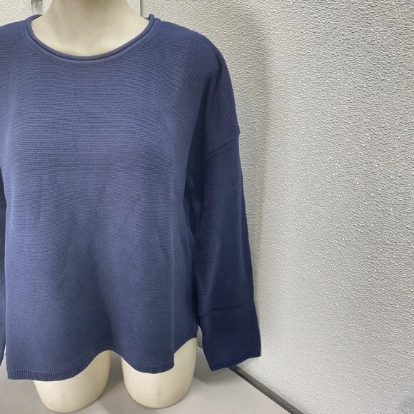 Barbour Women’s Marine Relaxed Fit Cotton Sweater Size 8 (M) Navy Blue - Picture 12 of 14